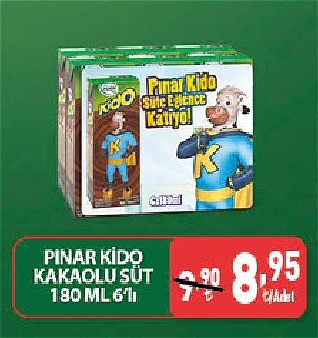 Pınar Kido Kakaolu Süt 180 ml 6'lı image