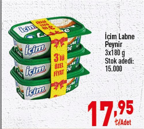 İçim Labne Peynir 3x180 g image