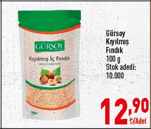 Gürsoy Kıyılmış Fındık 100 g image