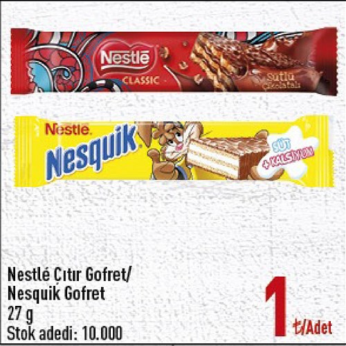 Nestle Çıtır Gofret/Nesquik Gofret 27 g image