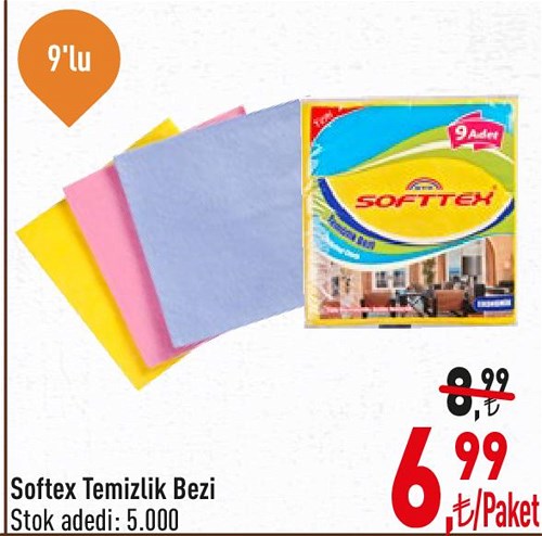 Softex Temizlik Bezi 9'lu image