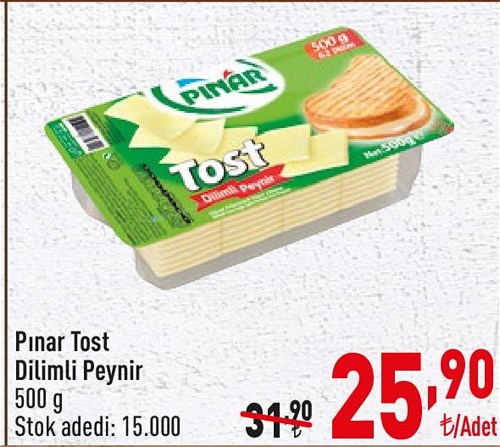 Pınar Tost Dilimli Peynir 500 g image