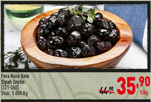 Fora Kuru Sele Siyah Zeytin (321-350) Kg image