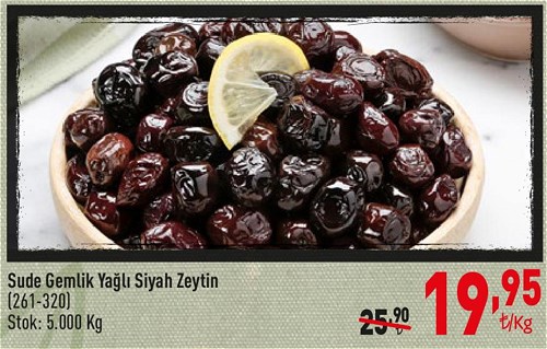 Sude Gemlik Yağlı Siyah Zeytin (261-320) Kg image