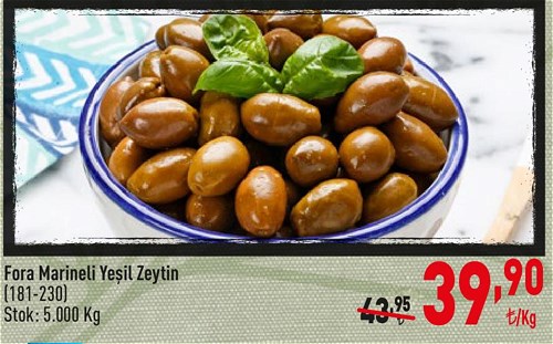 Fora Marineli Yeşil Zeytin (181-230) Kg image