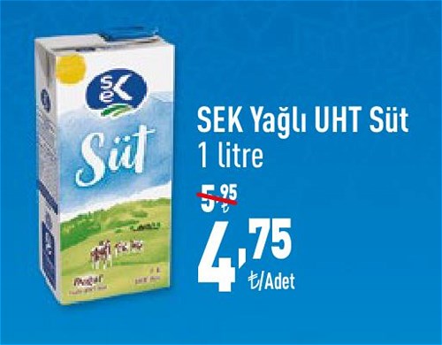 Sek Yağlı Uht Süt 1 l image