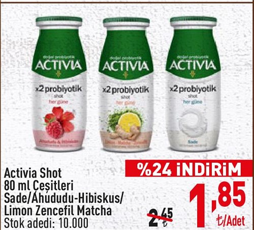 Activia Shot Çeşitleri 80 ml/Adet image