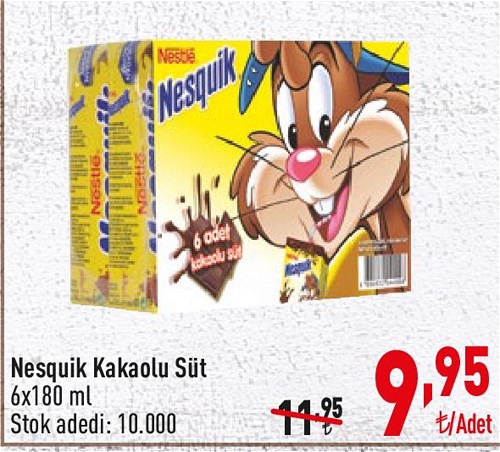 Nesquik Kakaolu Süt 6x180 ml image