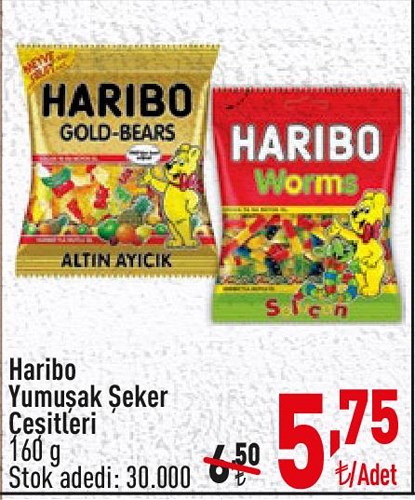 Haribo Yumuşak Şeker Çeşitleri 160 g image