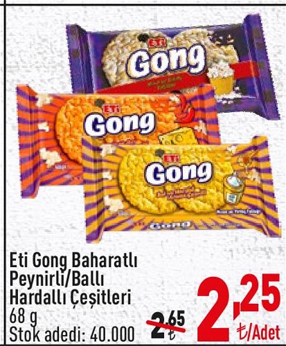 Eti Gong Baharatlı Peynirli/Ballı Hardallı Çeşitleri 68 g image