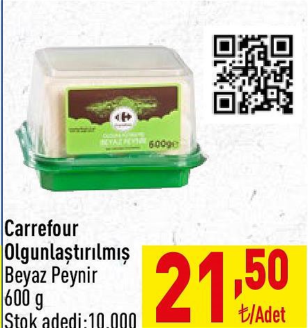 Carrefour Olgunlaştırılmış Beyaz Peynir 600 g image