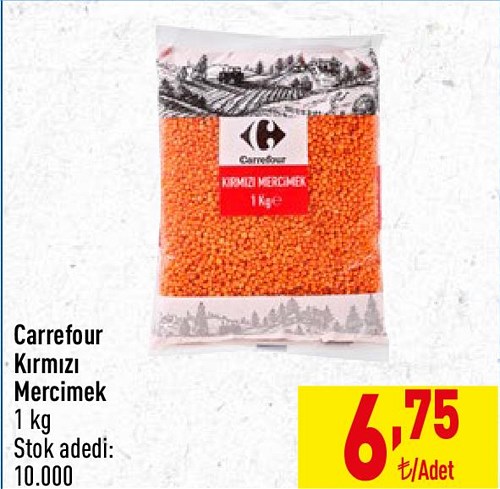 Carrefour Kırmızı Mercimek 1 kg image