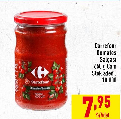 Carrefour Domates Salçası 650 g Cam image