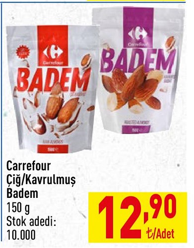 Carrefour Çiğ/Kavrulmuş Badem 150 g image