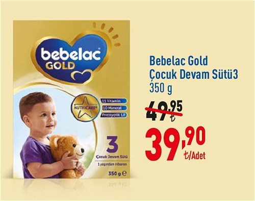 Bebelac Gold Çocuk Devam Sütü 3 350 g image