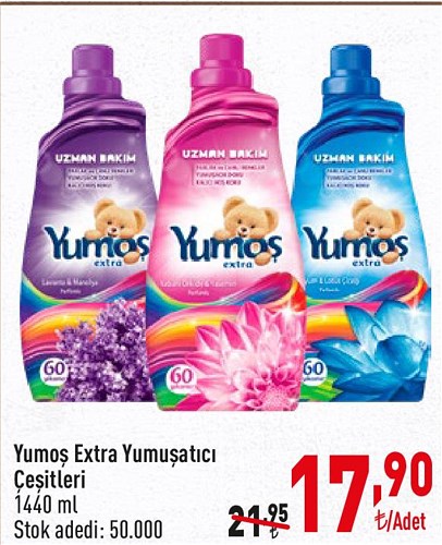 Yumoş Extra Yumuşatıcı Çeşitleri 1440 ml image