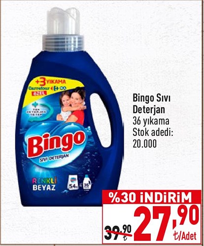 Bingo Sıvı Deterjan 36 Yıkama image