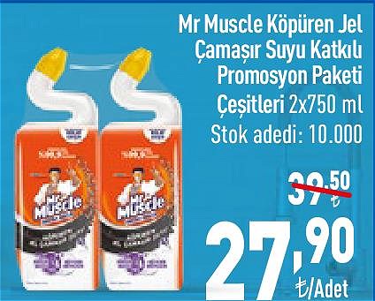 Mr. Muscle Köpüren Jel Çamaşır Suyu Katkılı Promosyon Paketi Çeşitleri 2x750 ml image