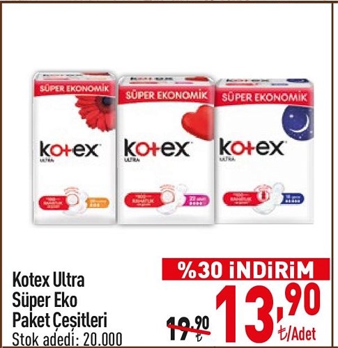 Kotex Ultra Süper Eko Paket Çeşitleri/Adet image