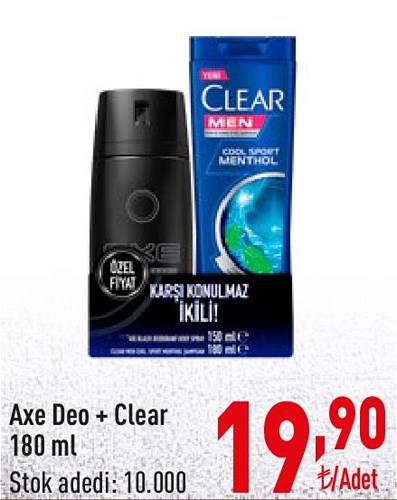 Axe Deo + Clear 180 ml image