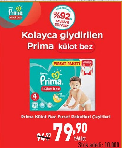 Prima Külot Bez Fırsat Paketleri Çeşitleri/Adet image