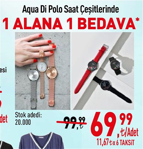 Aqua Di Polo Saat Çeşitleri/Adet image