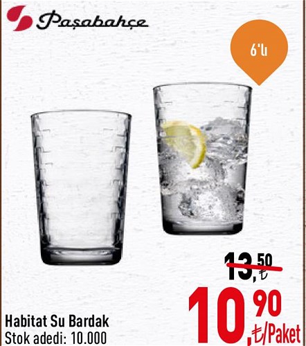 Paşabahçe Habitat Su Bardak 6'lı image