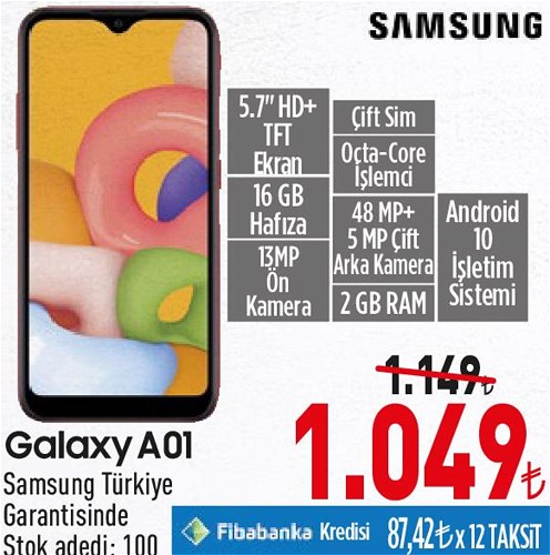 Samsung Galaxy A01 16 GB Cep Telefonu image