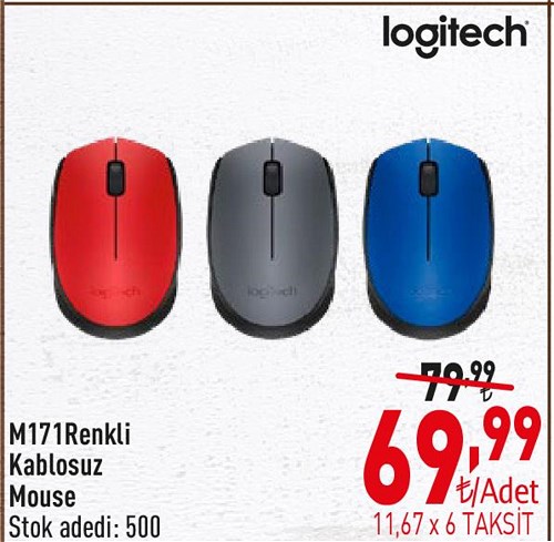 Logitech M171 Renkli Kablosuz Mouse image