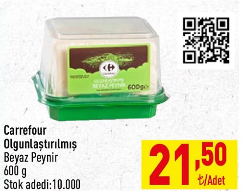 Carrefour Olgunlaştırılmış Beyaz Peynir 600 g image