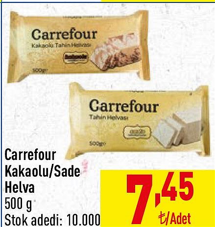 Carrefour Kakaolu/Sade Helva 500 g image