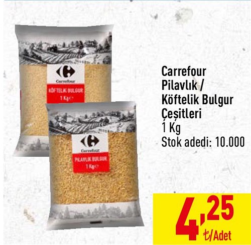 Carrefour Pilavlık/Köftelik Bulgur Çeşitleri 1 kg image