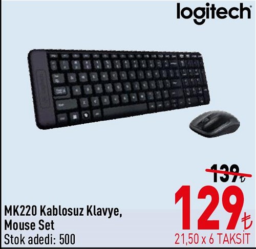 Logitech MK220 Kablosuz Mouse Set image