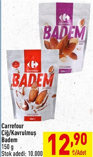 Carrefour Çiğ/Kavrulmuş Badem 150 g image