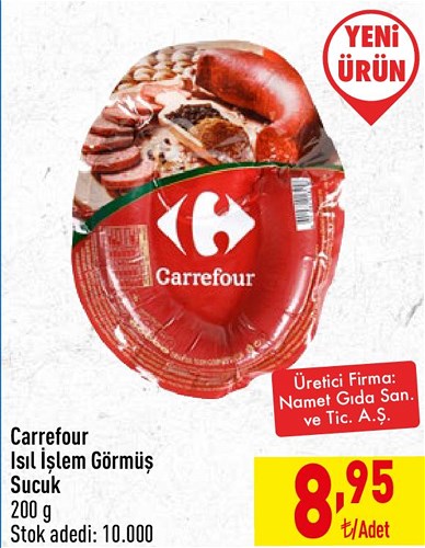 Carrefour Isıl İşlem Görmüş Sucuk 200 g image