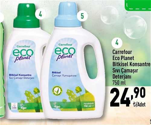 Carrefour Eco Planet Bitkisel Konsantre Sıvı Çamaşır Deterjanı 750 ml image