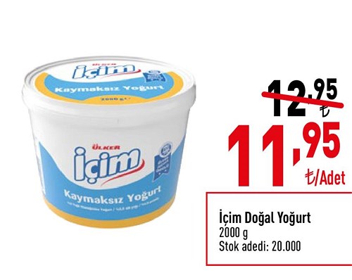 İçim Doğal Yoğurt 2000 g image