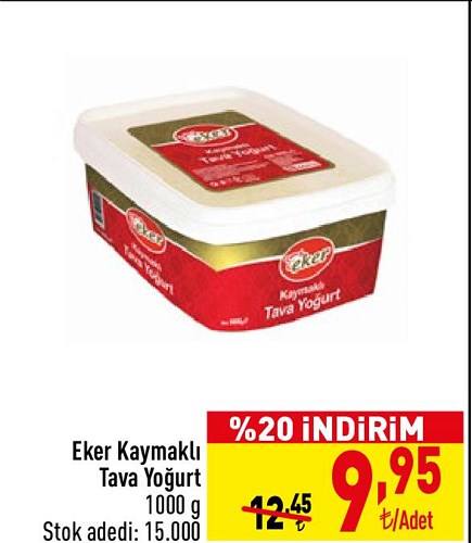 Eker Kaymaklı Tava Yoğurt 1000 g image