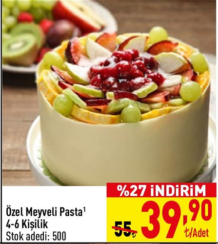 Özel Meyveli Pasta 4-6 Kişilik image