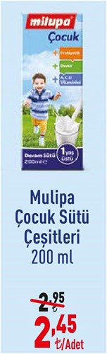 Milupa Çocuk Devam Sütü Çeşitleri 200 ml image