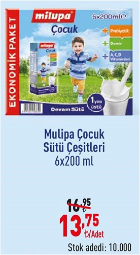 Milupa Çocuk Sütü Çeşitleri 6x200 ml image