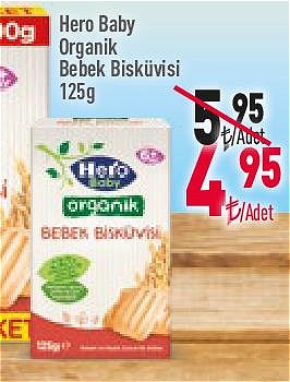 Hero Baby Organik Bebek Bisküvisi 125 g image