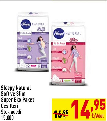 Sleepy Natural Soft ve Slim Süper Eko Paket Çeşitleri/Adet image