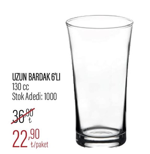 Paşabahçe Uzun Bardak 6'lı 130 cc image