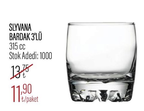 Paşabahçe Slyvana Bardak 3'lü 315 cc image