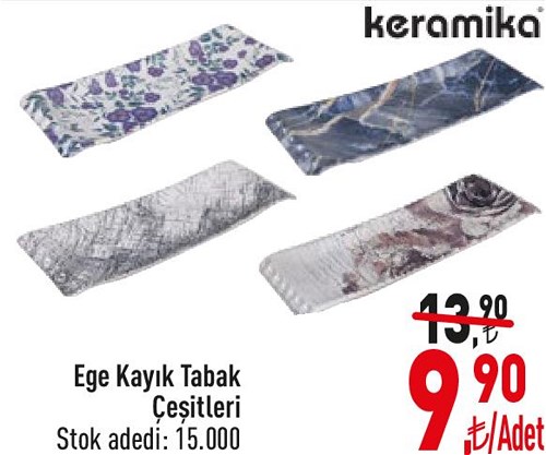 Keramika Ege Kayık Tabak Çeşitleri/Adet image