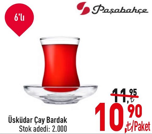 Paşabahçe Üsküdar Çay Bardak 6'lı image