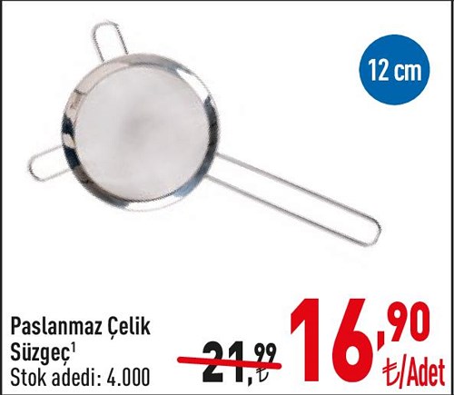 Paslanmaz Çelik Süzgeç 12 cm image