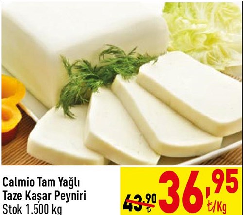 Calmio Tam Yağlı Taze Kaşar Peyniri kg image