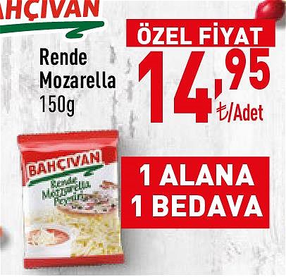 Bahçıvan Rende Mozzarella 150 g image